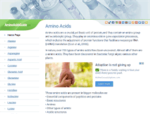 Tablet Screenshot of aminoacidsguide.com